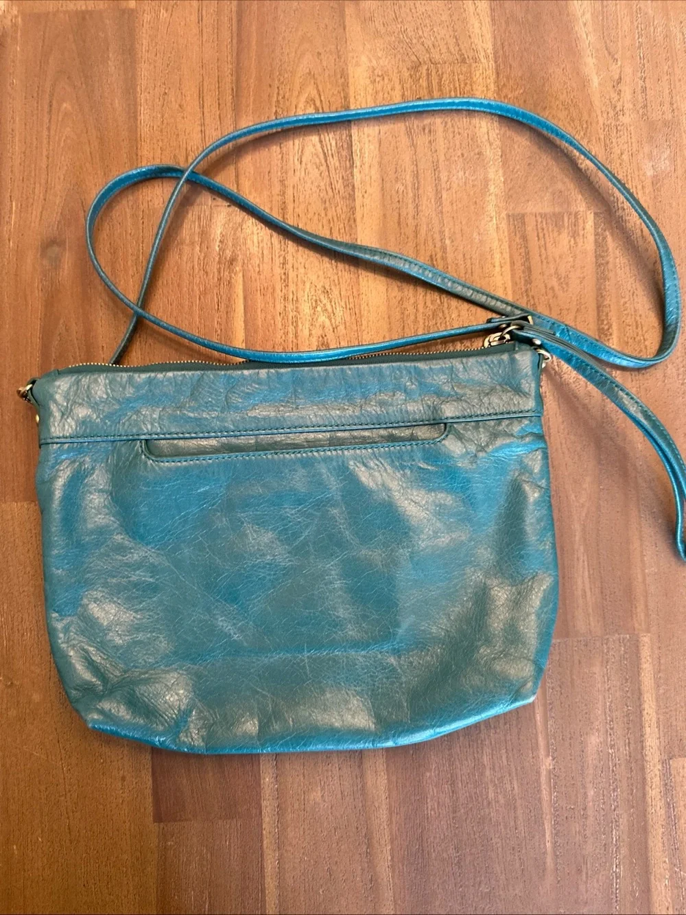 HOBO Teal Leather Crossbody Bag